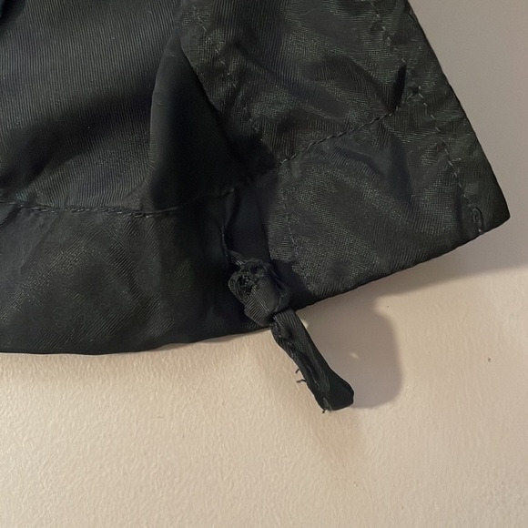 Fate long lined black bomber jacket / duster with pockets, front zipper Sz Med - Picture 10 of 10